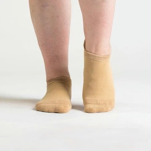 Beige | Super-Stretch™ Diabetische Enkel Sokken