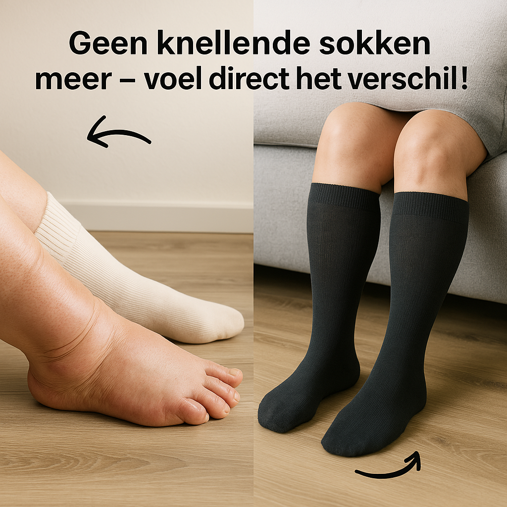 Zwart | Super-Stretch™ Diabetische Sokken