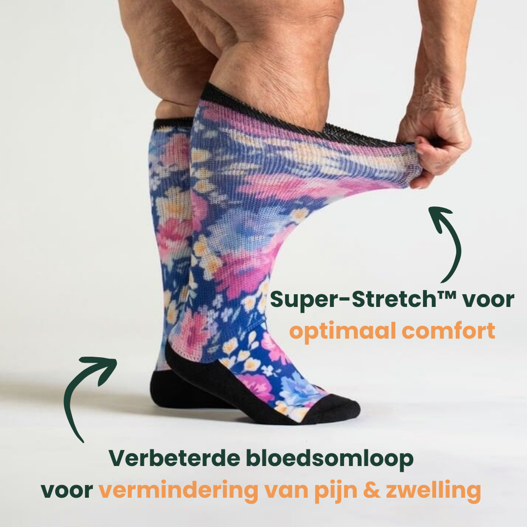 Zwart | Super-Stretch™ Diabetische Sokken